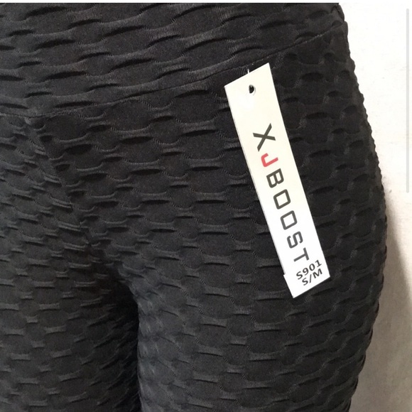 XJ Boost NWT Scrunch Back Honeycomb Leggings - Picture 1 of 12